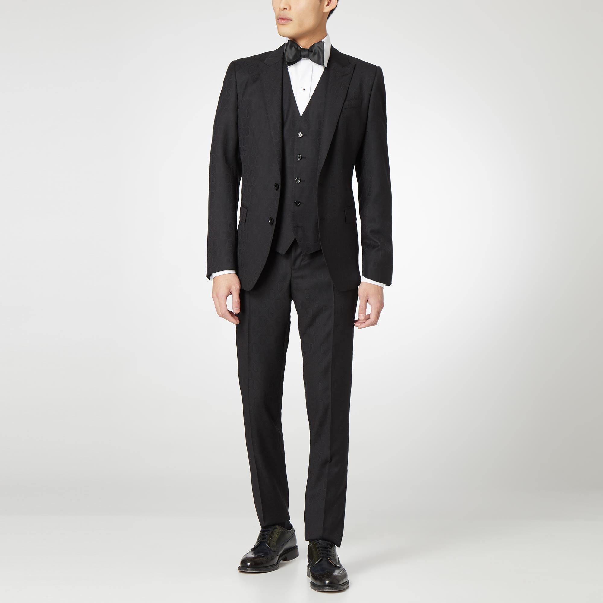 Three-Piece Jacquard Martini Suit